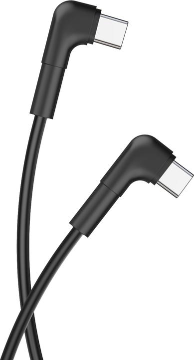 Actual product image Maxlife MXUC-09 angle cable USB-C - USB-C 1,0 m 60W black (1 m)