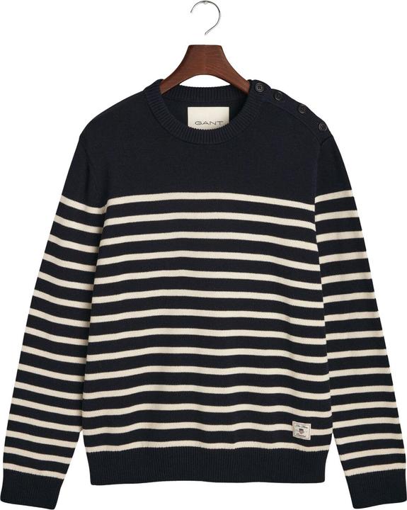 Produktbild GANT Gestreifter Rundhals-Pullover aus Baumwolle (M)