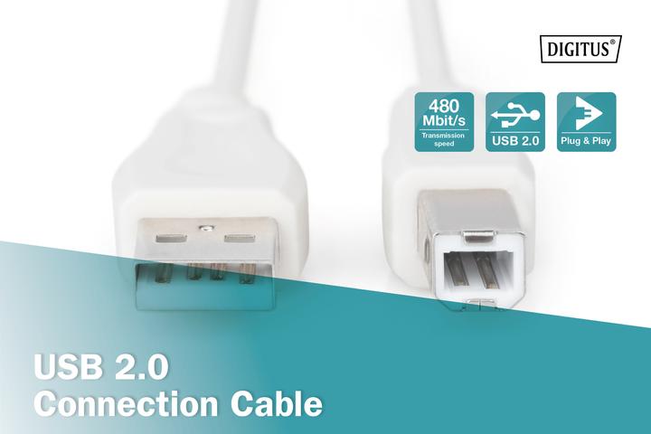 Image du produit Digitus Câble de connexion USB (1.80 m, USB 2.0)