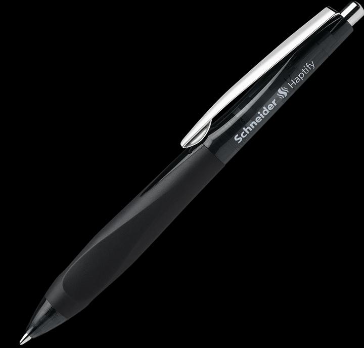 Produktbild Schneider Haptify Clip-on-Einziehkugelschreiber Medium (e) (Schwarz, 1 x)