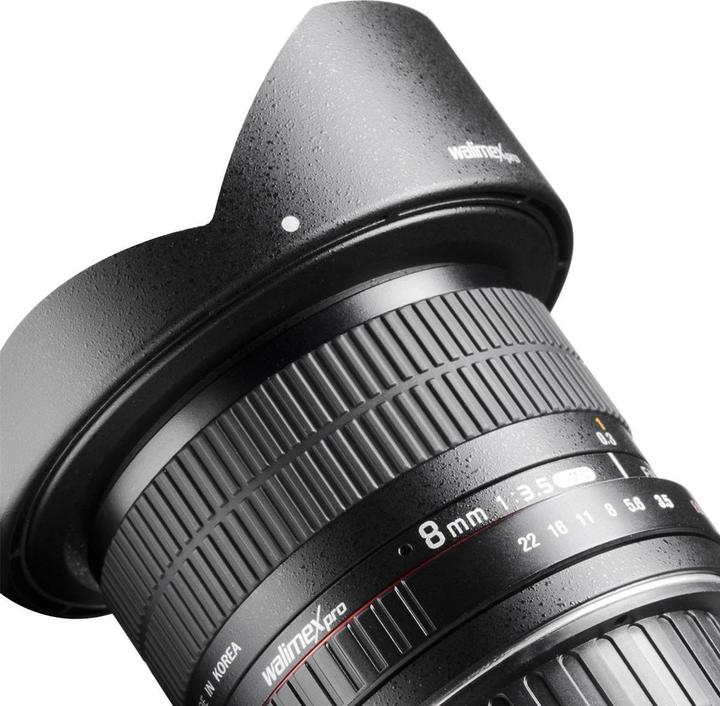Actual product image Walimex pro 8mm f/3.5 II Fisheye, Canon EF-S (Canon EF-S, APS-C / DX)
