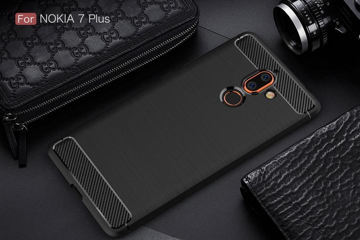 Produktbild Screenguard Nokia 7 Plus Hülle Carbon Brushed Soft TPU (Nokia 7 Plus)