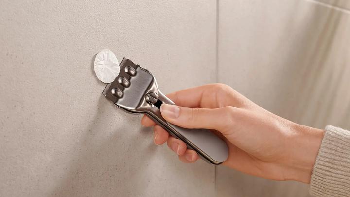 Actual product image tesa MOON GREY Towel hook incl. adhesive solution without drilling