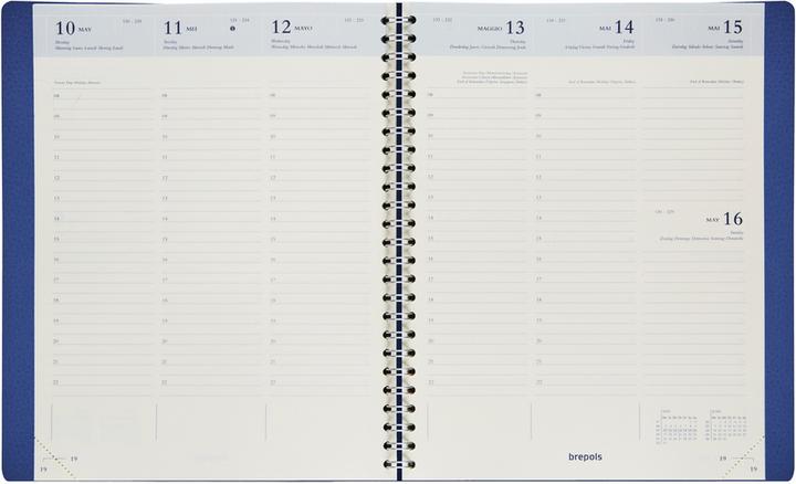 Actual product image Brepols Agenda Timing Calvi 2023 668700640 blue, 1W/2S, 17.1x22cm (A5, German, Dutch)