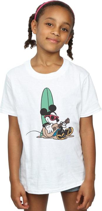 Actual product image Disney Girls Mickey Mouse Surf And Chill Cotton T-Shirt (140, 146)