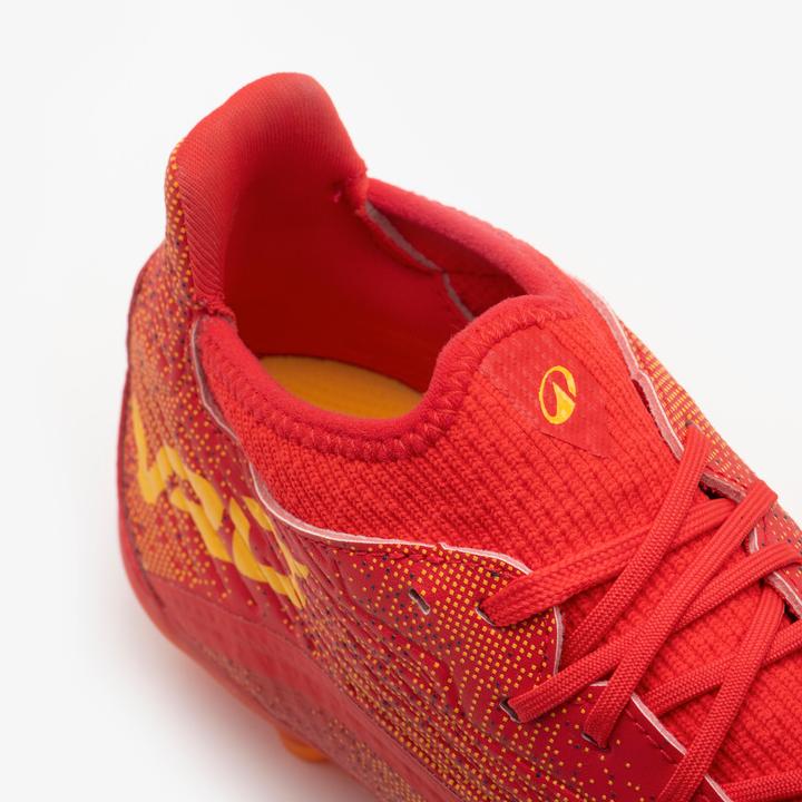 Actual product image Kipsta Kids' Lace-Up Football Boots Viralto III FG - Red (33)