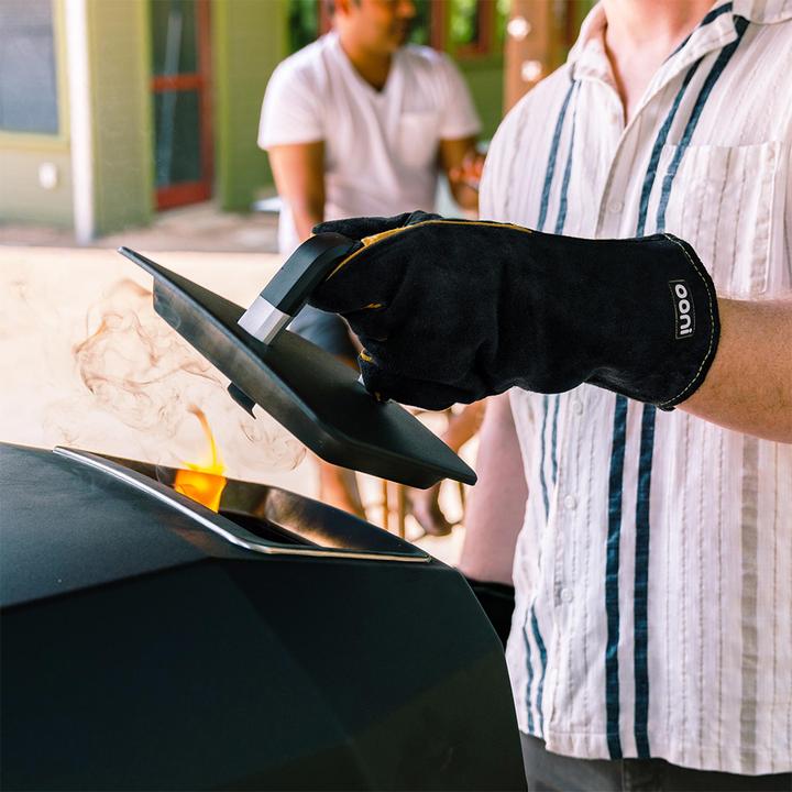Immagine prodotto Ooni Ofen Handschuhe (Quadro, Flanella, Cuoio)