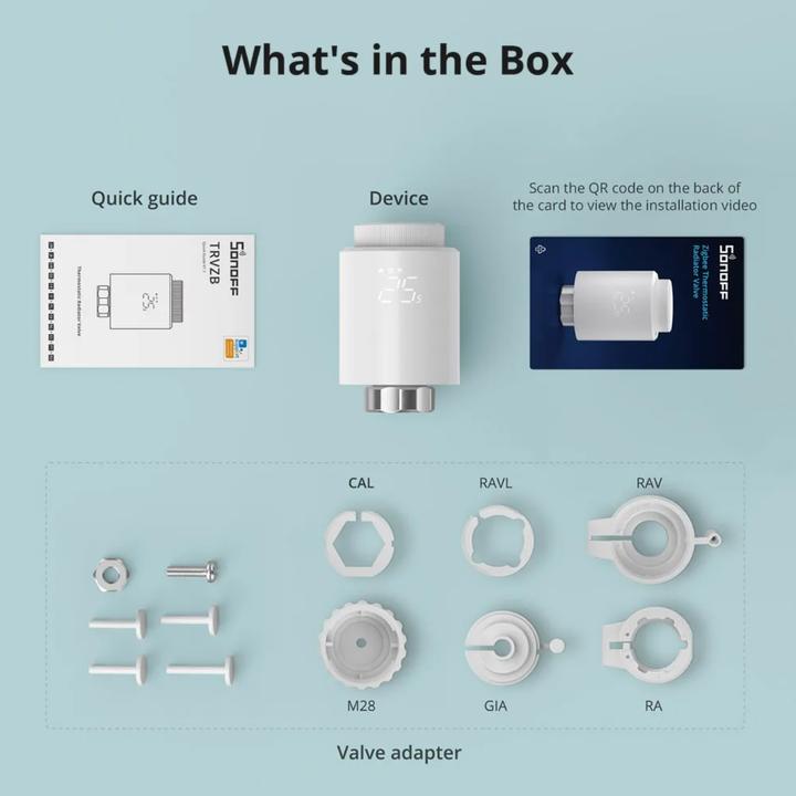 Actual product image Sonoff Smart thermostat radiator Zigbee