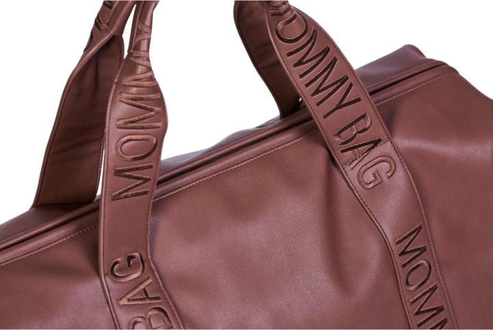 Image du produit Childhome Sac à langer Mommy Bag Signature cuir marron foncé