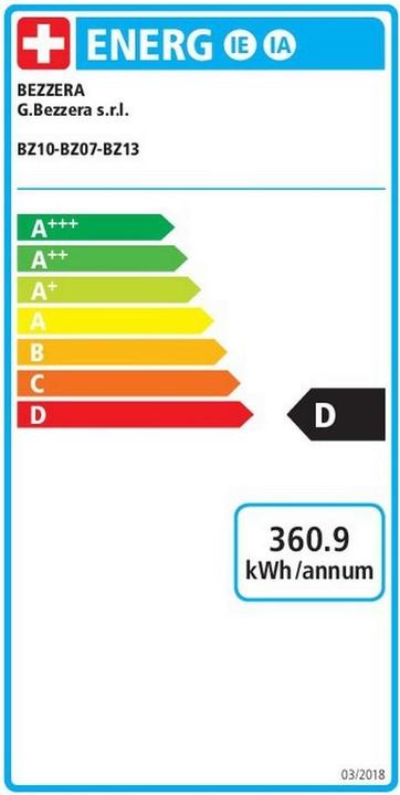 Energy Label Bezzera Bz10
