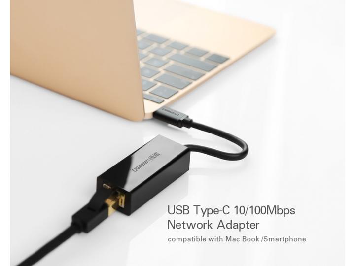 Actual product image Ugreen USB-C auf Ethernet Adapter für Smartphones & Tablets (USB-C, RJ45, RJ45 (1x))