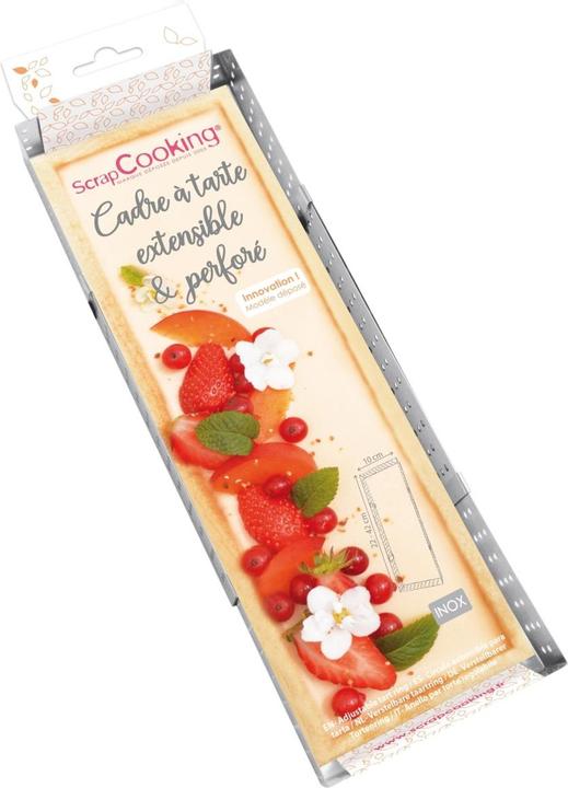 Actual product image ScrapCooking Adjustable cake frame perforation, stainless steel. 22 To 42cm
