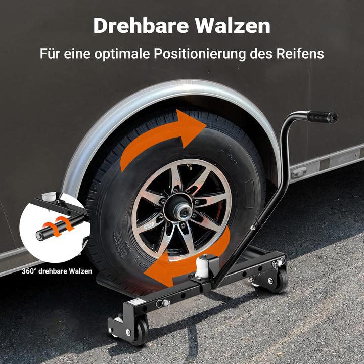 Actual product image XPOtool Tyre Change Trolley up to 250 kg Steel Truck Wheel Dolly for 17-56.5 cm (6.5-22.5") Tyres