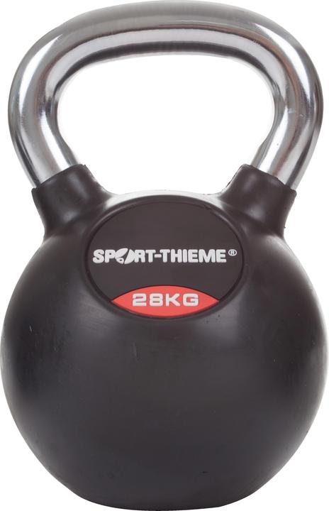 Immagine prodotto Sport-Thieme Kettlebell gommato con manico liscio cromato (1 x 28 kg)