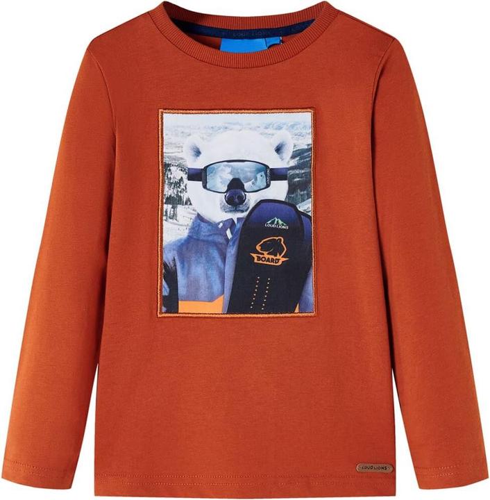 Produktbild VidaXL Kinder-Langarmshirt Rostbraun 116,Material: 100 (116)