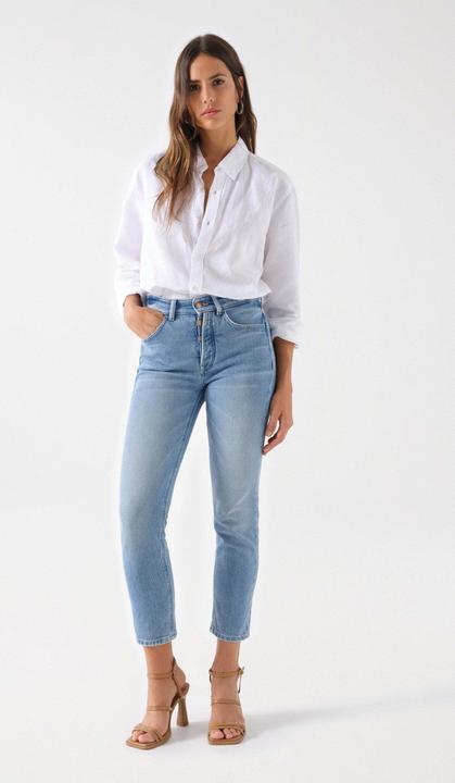 Actual product image Salsa Jeans Faith light wash button detail jeans (28)