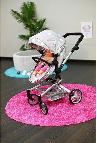 Image du produit Knorrtoys Puppenwagen Boonk - "star grey pink"