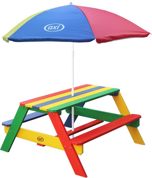 Axi Nick Picknicktisch Regenbogen - Sonnenschirm Regenbogen