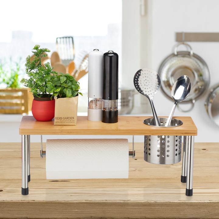 Actual product image Relaxdays Kitchen Counter Organiser, Roll Holder