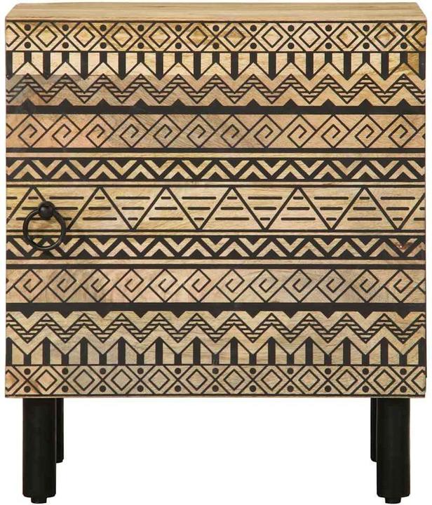 Produktbild VidaXL Nachttisch Nachtschrank Nachtkommode Nachtkonsole 2 Stk. Raues Mangoholz (40 x 33.5 x 46 cm)