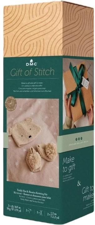 Image du produit DMC Gift of Stitch Kit à tricot Bonnet & Chaussures Teddy