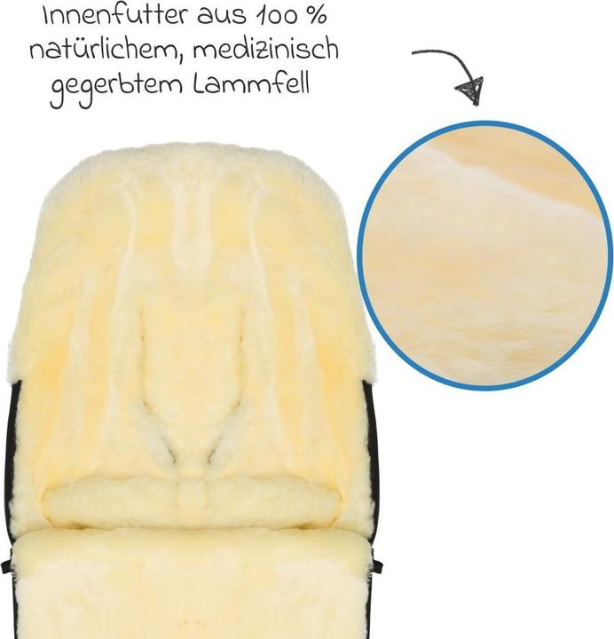 Actual product image Fillikid Fusssäcke für Kinderwagen & Buggys Lammwoll-Fusssack Makalu Wool für Buggy, Sport-
