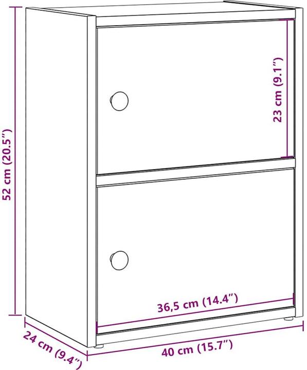 Actual product image VidaXL Bookcase Grey Sonoma 40x24x102 cm Wood-based bookcase