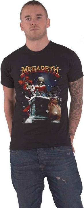 Produktbild Megadeth Unisex Adult Santa Vic Chimney Cotton Christmas T-Shirt (L)