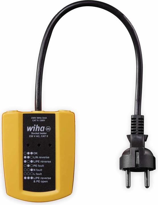 Produktbild Wiha Steckdosentester (CAT II 300V)