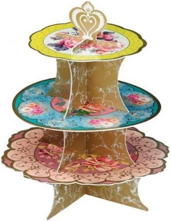 Actual product image TALKING TABLES Truly Scrumptious Cake Stand Flowers