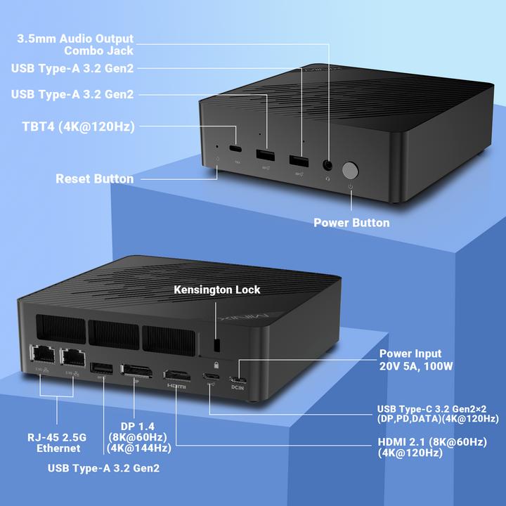 Produktbild Minix Elite EU512-AI (Intel Core Ultra 5 125H, 16 GB, 512 GB, Intel Arc Graphics)