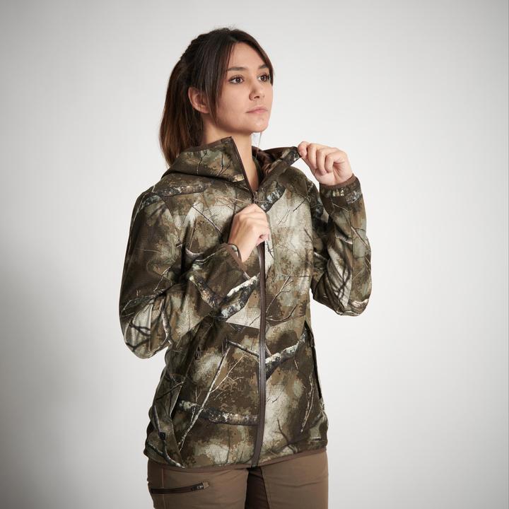 Produktbild Solognac Jagdjacke Regenjacke 500 Damen geräuscharm Camouflage
