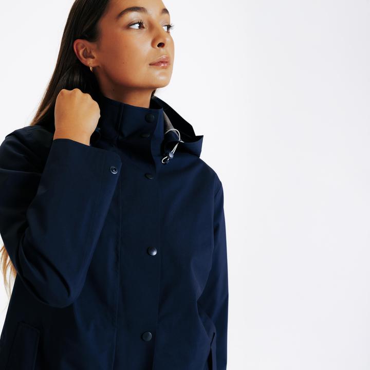 Image du produit Fouganza Veste équitation longue imperméable - marine (XS)