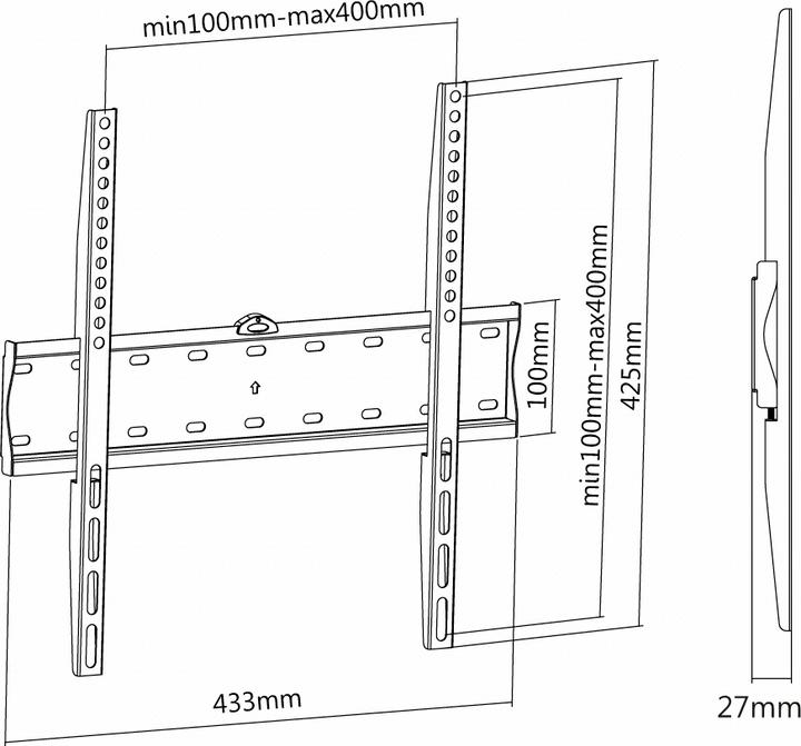 Image du produit Reflecta PLANO Slim 55-4040 (Mur, 55", 40 kg)