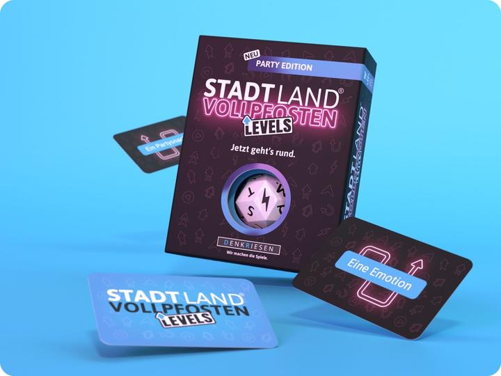 Produktbild Denkriesen - STADT LAND VOLLPFOSTEN® - Levels - PARTY EDITION - "Jetzt geht's rund." (Deutsch)