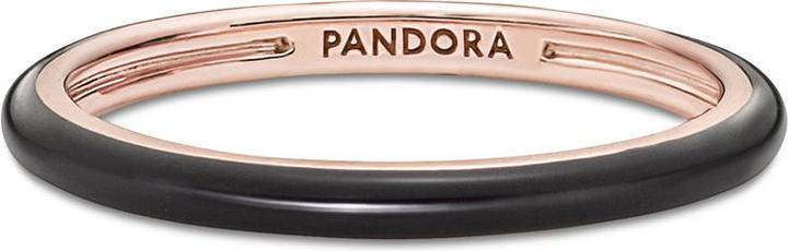 Actual product image Pandora Me 14k Rose Gold Black Ring (48)