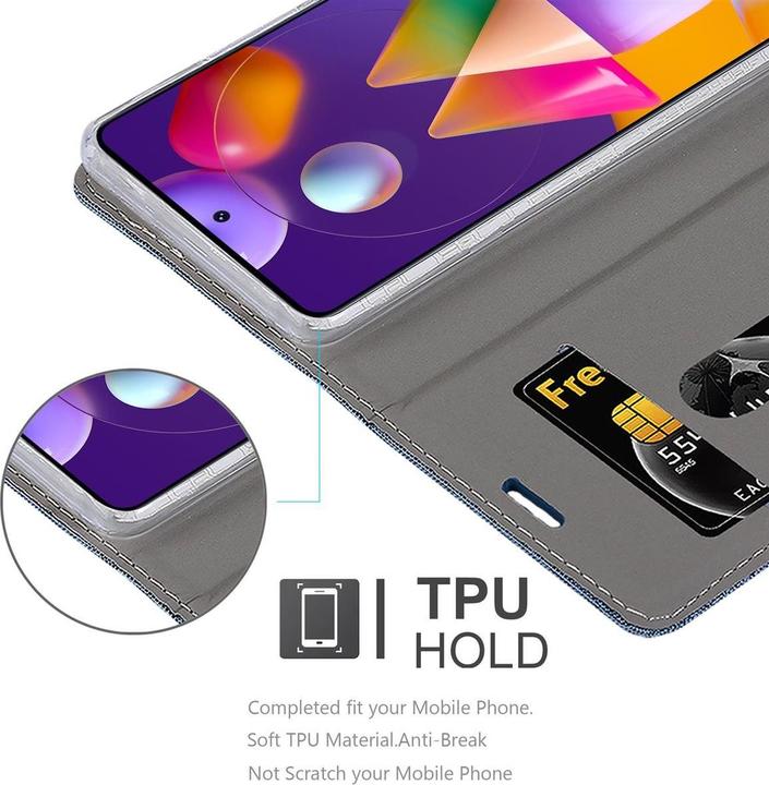 Actual product image Cadorabo Book Jeans Optics Cover (Samsung Galaxy M31s)