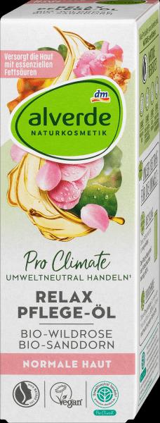 Produktbild dm alverde Relax Pflege-Öl Bio-Wildrose, Bio-Sanddorn (Körperöl, 100 ml)