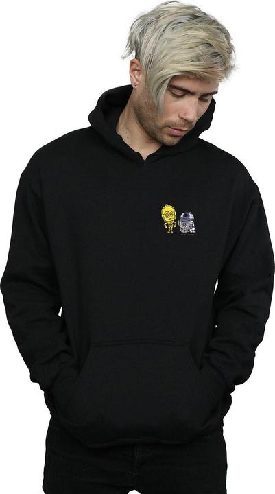 Actual product image Star Wars Mens Resistance Droids Chest Print Hoodie (S)
