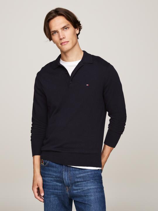 Produktbild Tommy Hilfiger Trui met kasjmier - Heren - Donkerblauw - Maat M (M)