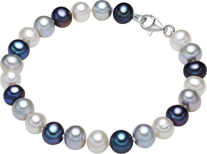 Produktbild Valero Pearls Damen Sterling Silber Süsswasser-Zuchtperle Multicolor - 2246 (18 cm, Sterling Silber)