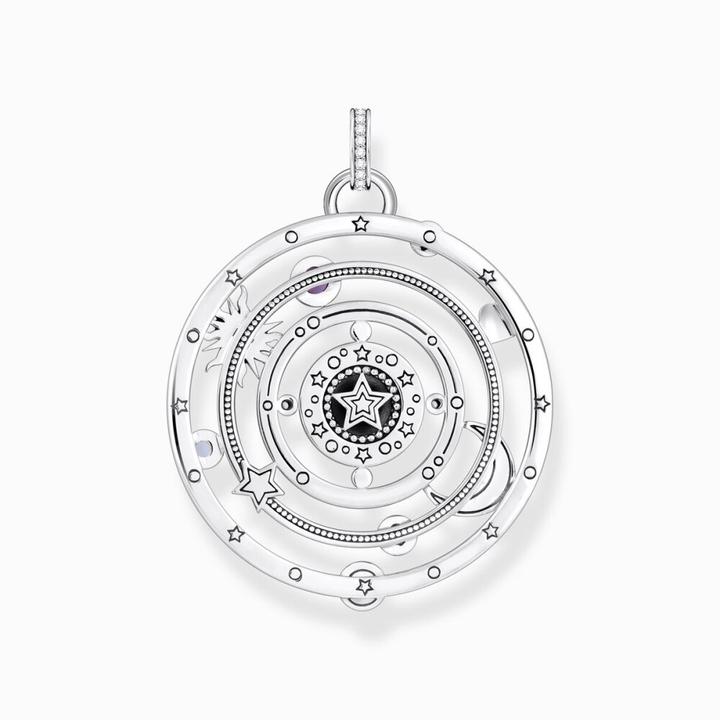 Produktbild Thomas Sabo Kettenanhänger Halbkugel mit Auge bunte Steine Silber geschwärzt (925er Silber, Emaille/Silber, Emaille)