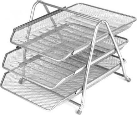 Image du produit Forpus Rangement pour documents, 3 pièces, argent, métal perforé 1002-021
