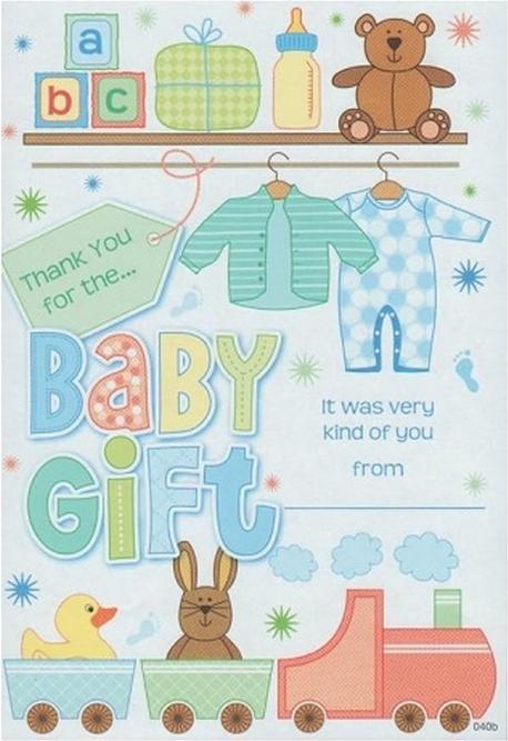 Image du produit Generic Carte de voeux THANK YOU FOR THE BABY GIFT (20 pcs)