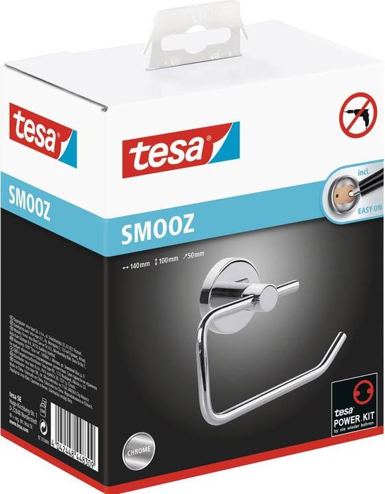 Produktbild tesa SMOOZ WC-Papierrollenhalter inkl. Klebelösung ohne Bohren
