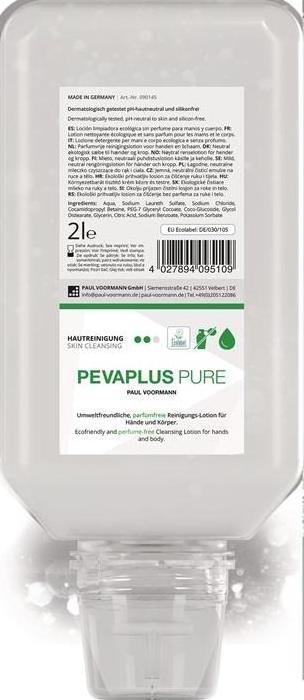 Pevacare Handreinigung Pevaplus PURE 2 l unparfümiert Softflasche PAUL VOORMANN (Flüssigseife, 2000 ml)