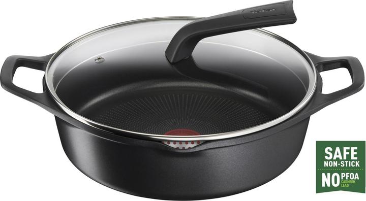 Actual product image Tefal Robusto - Braadpan - 28 cm + deksel (28 cm, Frying pan, Aluminium)