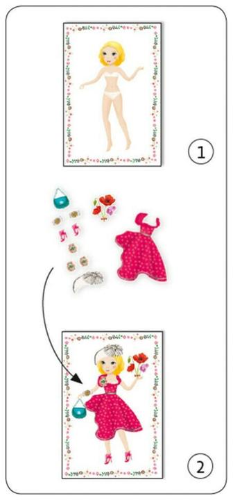 Actual product image Djeco Stickers & Dolls Top Model