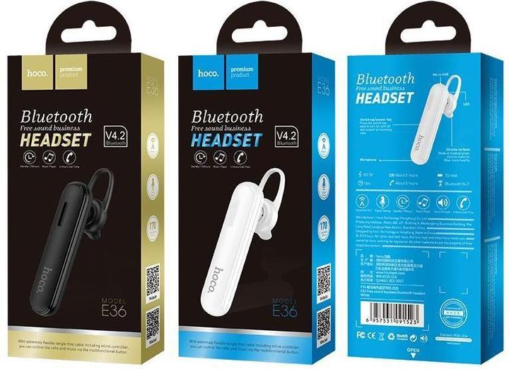 Immagine prodotto Hoco E36 Auricolare In-ear senza fili per chiamate/musica Bluetooth Nero (170 h, Senza fili)