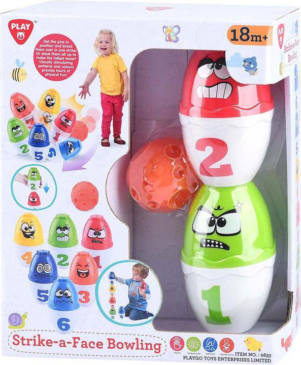 Actual product image Play Bowling Spielset Faces, 13-tlg.